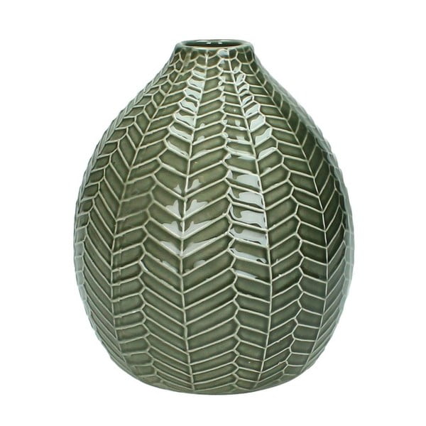 Šedá keramická váza HF Living, výška 18,5 cm