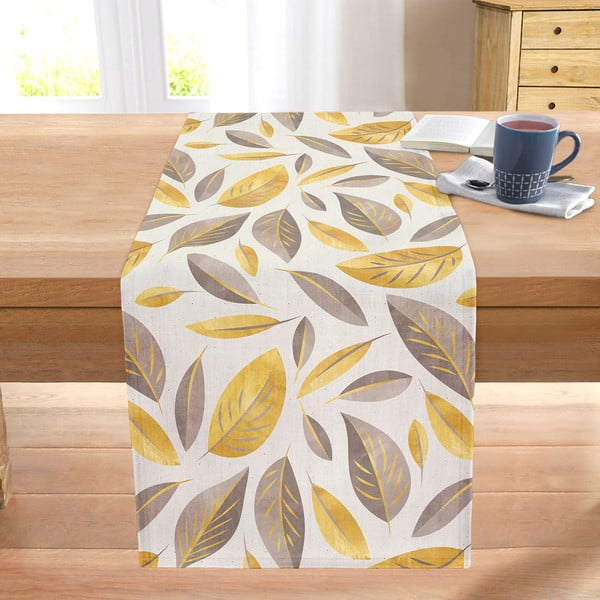 Běhoun na stůl 40x130 cm Yellow And Brown Leaves – Mila Home-image-1