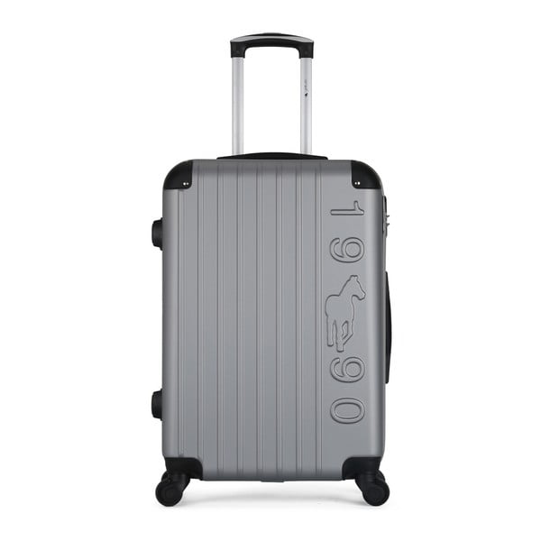 Šedý cestovní kufr na kolečkách GENTLEMAN FARMER Valise Grand Cadenas Integre Malo, 45 x 65 cm