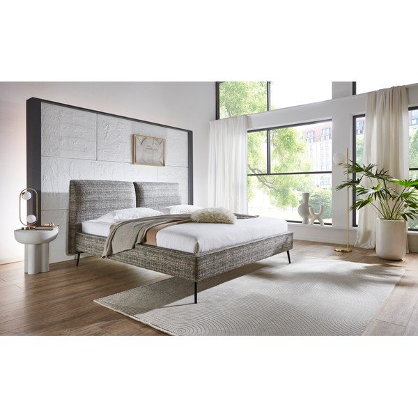 Tmavě zelená čalouněná dvoulůžková postel bez roštu 180x200 cm Infinity – Meise Möbel-image-1