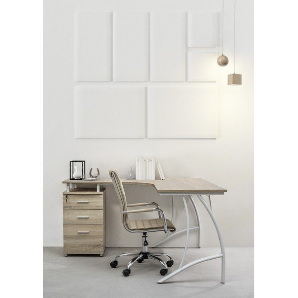 Taupe kancelářská židle z imitace kůže Perth – Yes Everyday-image-1