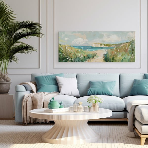 Obraz 60x150 cm Gouache Sea – Styler-image-2