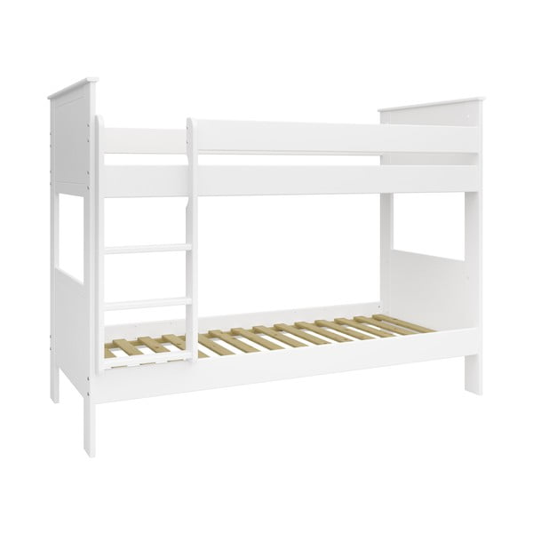 Bílá patrová dětská postel 90x200 cm Alba - Tvilum-image-1