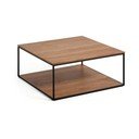 Hnědý konferenční stolek s deskou v dekoru ořechového dřeva 80x80 cm Yona - Kave Home