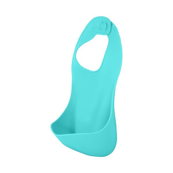 Modrý silikonový bryndák s kapsou Kindsgut Bib-image-3