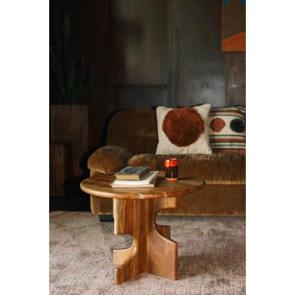 Kulatý odkládací stolek z masivu akácie ø 60 cm Morgan – Dutchbone-image-1