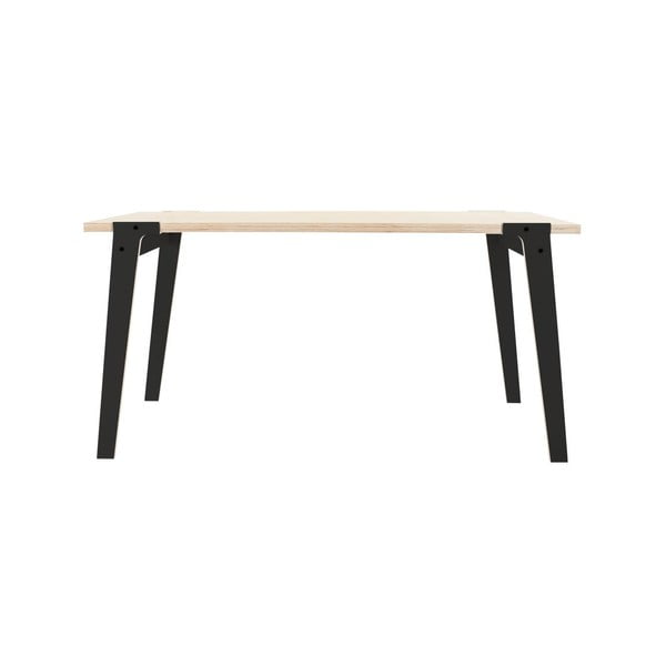 Černý jídelní/pracovní stůl rform Switch, deska 150x75 cm