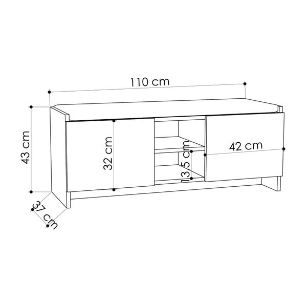 Bílý botník / lavice Homitis Zulla-image-2