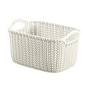 Bílý úložný košík Curver Knit, 3 l