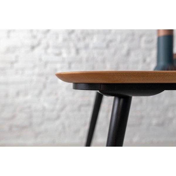 Jídelní stůl z jasanového dřeva s černými nohami Ragaba Contrast, 180 x 90 cm-image-3