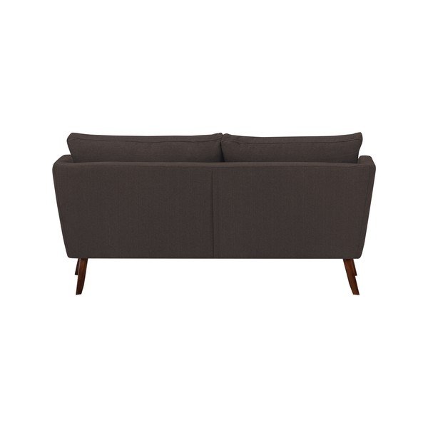 Hnědá třímístná pohovka Mazzini Sofas Elena, s lenoškou na levém rohu-image-4