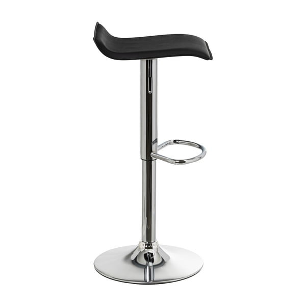 Černé čalouněné barové stoličky v sadě 2 ks s nastavitelnou výškou (výška sedáku 63 cm) – Casa Selección-image-1
