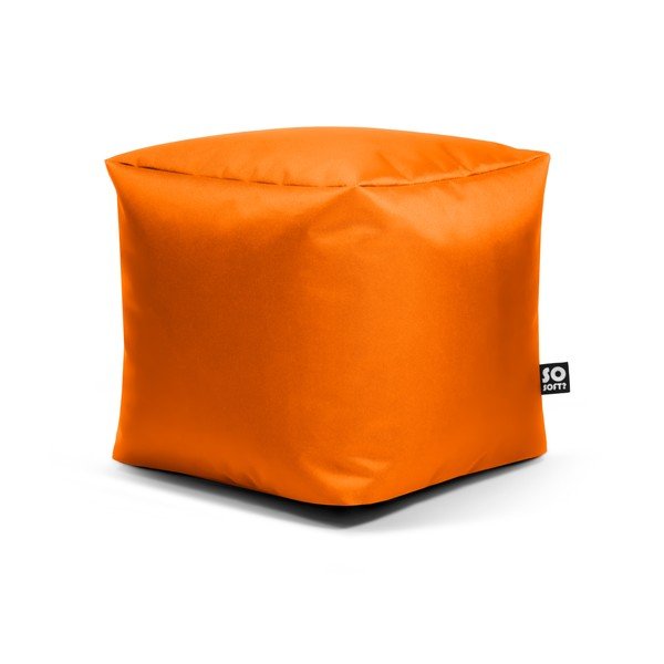 Oranžový dětský sedací vak z imitace kůže Cube M – So Soft?