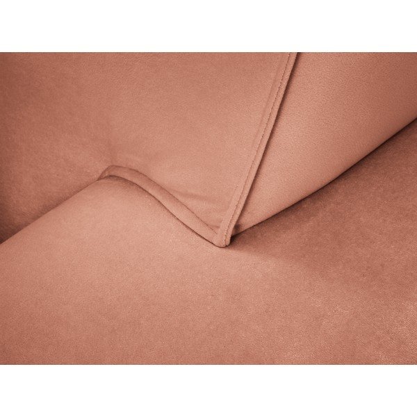 Růžová sametová pohovka Cosmopolitan Design Siena-image-1