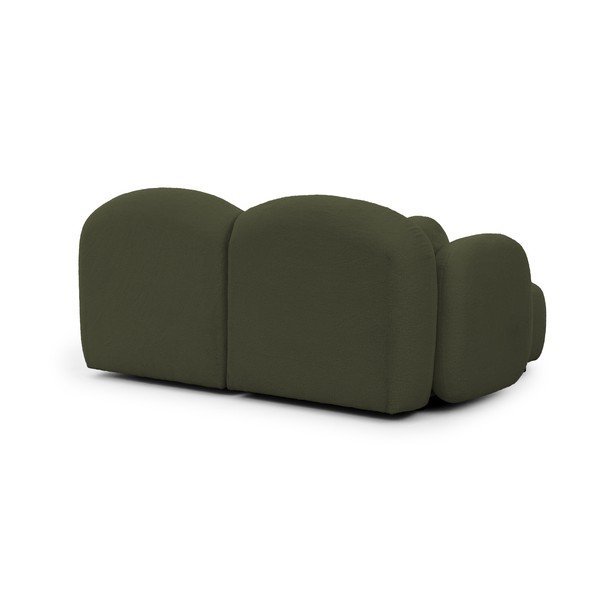 Zelená rohová pohovka z textilie bouclé (levý roh/s lenoškou) Orbit – Ropez-image-3