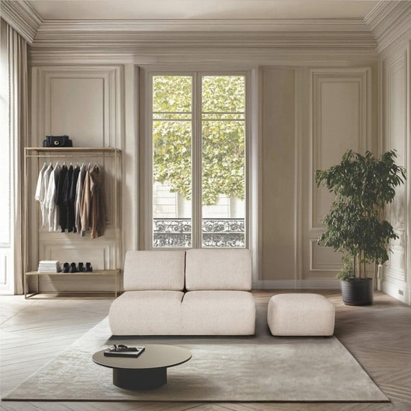 Krémová podnožka z textilie bouclé Mirel – Rodier-image-1