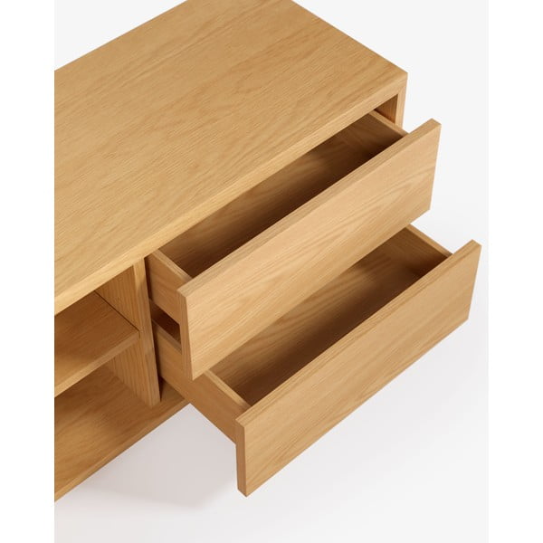 TV stolek v dekoru dubu v přírodní barvě 150x44 cm Abilen - Kave Home-image-3