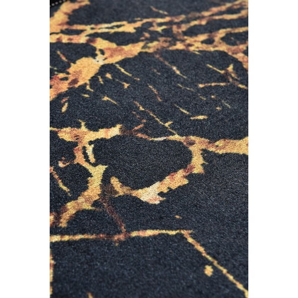 Černá/ve zlaté barvě koupelnová předložka 60x40 cm Goldes - Foutastic-image-2