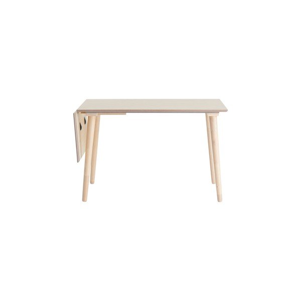 Rozkládací jídelní stůl s přídavnou deskou v dekoru jilmu 80x120 cm Jolina – Ellos Home-image-4
