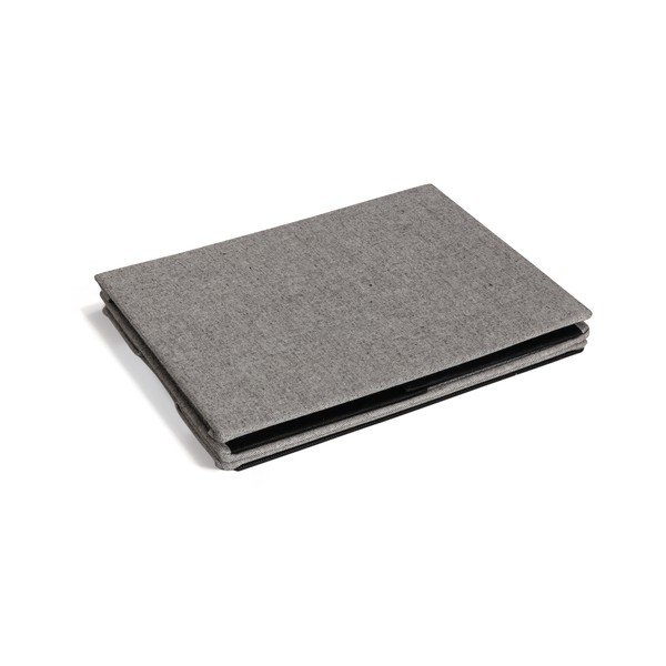 Šedý látkový úložný box s víkem 27x36x19 cm Soft Storage Small – Bigso-image-4