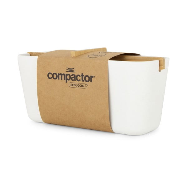 Bílý koupelnový organizér Compactor Ecologic, 21 x 8 cm-image-2