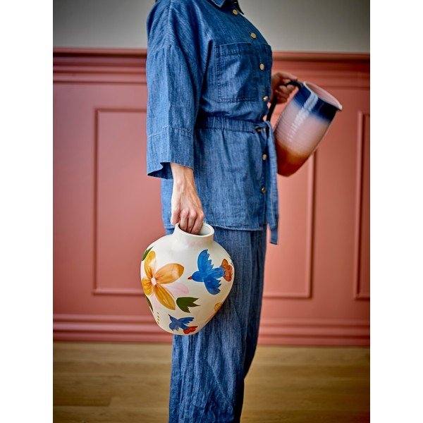 Ručně malovaná váza z kameniny (výška 27 cm) Maricala – Bloomingville-image-3