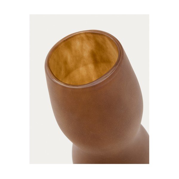 Hnědá skleněná váza (výška 32 cm) Crila – Kave Home-image-3