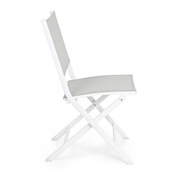Bílá kovová zahradní židle Elin   – Bizzotto-image-3