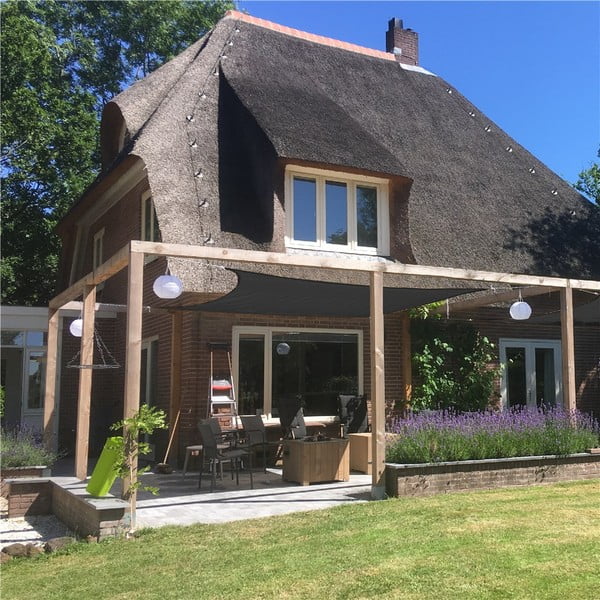 Šedá čtvercová stínící plachta Livin' Outdoor Como, 5 x 5 m-image-1