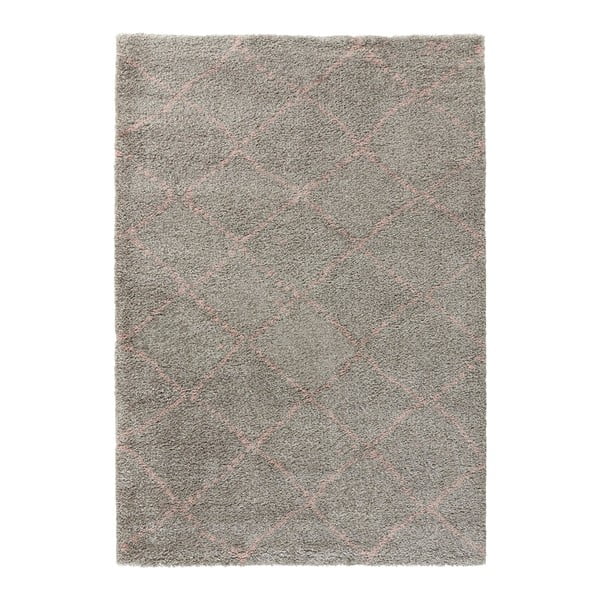 Šedý koberec Mint Rugs Allure Ronno Grey Rose, 80 x 150 cm