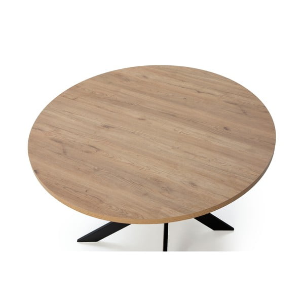 Kulatý jídelní stůl s deskou v dubovém dekoru 120x120 cm Ther – Marckeric-image-3