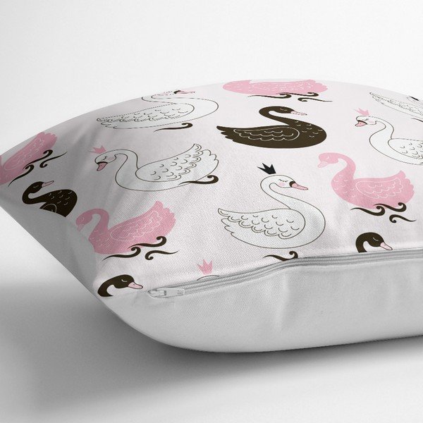 Povlak na polštář s příměsí bavlny Minimalist Cushion Covers Pink Background Kind Animals, 45 x 45 cm-image-2