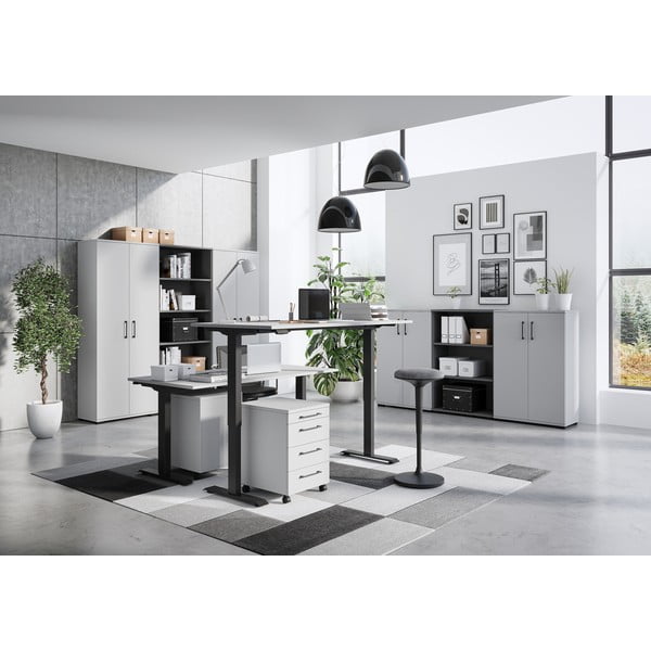 Polohovací pracovní stůl s elektricky nastavitelnou výškou 80x160 cm Agenda – Germania-image-1