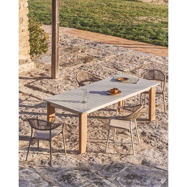 Kovový zahradní jídelní stůl 100x233 cm Livorno – Kave Home-image-1