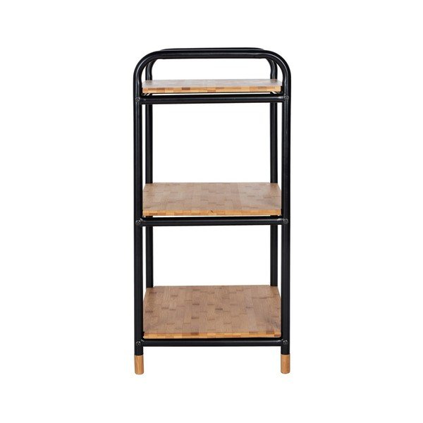 Kovový koupelnový regál v černo-přírodní barvě 42x69 cm Loft – Wenko-image-3