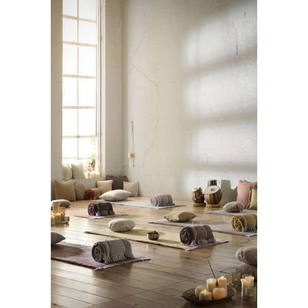 Zelená deka s příměsí bavlny 140x180 cm Uniwaffle – Euromant-image-4