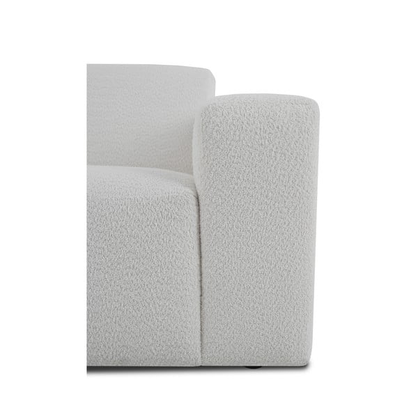 Bílá rohová pohovka z textilie bouclé (levý roh) Roxy – Scandic-image-4