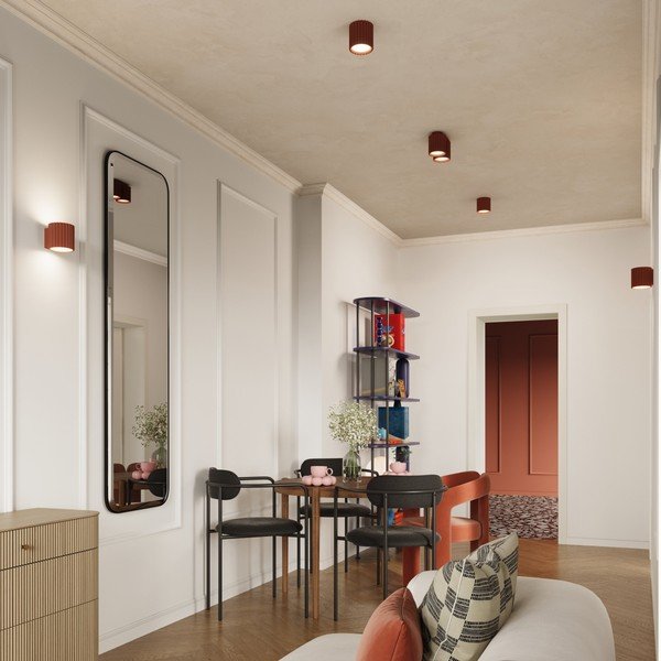 Oranžové nástěnné svítidlo ø 10 cm Zora – Sollux-image-4