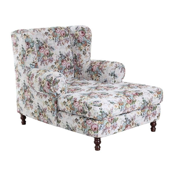 Světle modré květinové křeslo ušák Max Winzer Mareille Vintage Rose