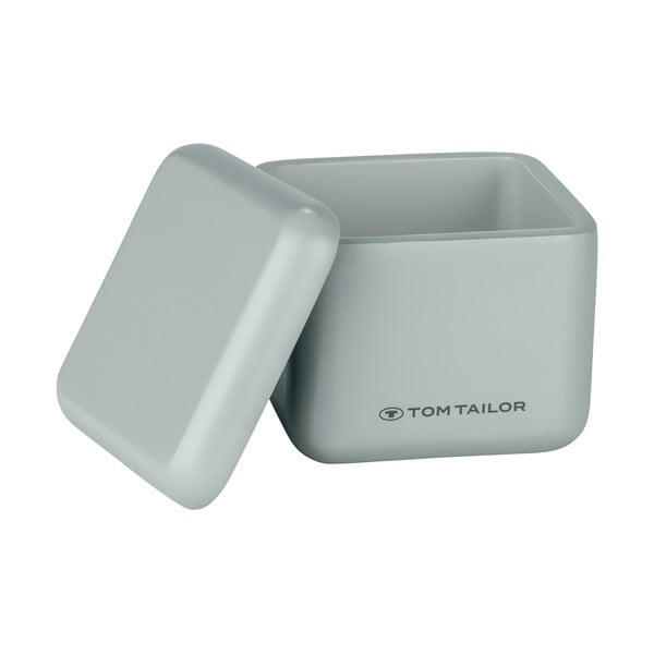 Světle zelený koupelnový organizér na vatové tampony z polyresinu Tom Tailor T-Rounded – Wenko