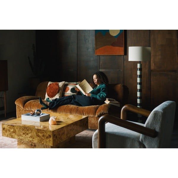 Hnědá sametová pohovka 214 cm Douglas – Dutchbone-image-4