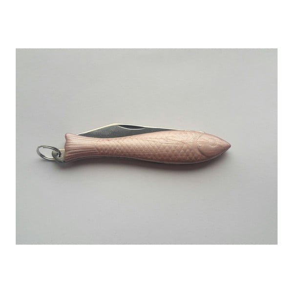Světle růžový český nožík rybička s kroužkem v designu od Alexandry Dětinské-image-1
