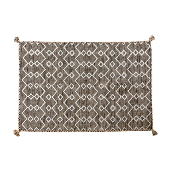 Hnědý ručně tkaný koberec Navaei & Co Kilim Elegant 52, 110 x 60 cm