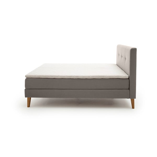 Světle šedá boxspring postel 160x200 cm Stockholm – Meise Möbel-image-4