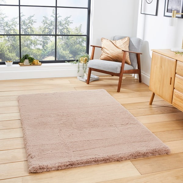 Světle hnědý koberec Think Rugs Super Teddy, 80 x 150 cm-image-1