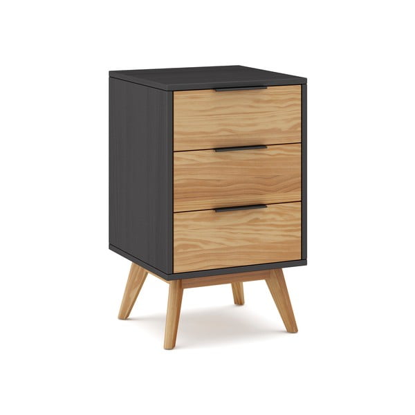 Noční stolek z borovicového dřeva v přírodní barvě Lavis – Marckeric-image-2