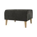 Tmavě šedá sametová podnožka Carole – Ropez