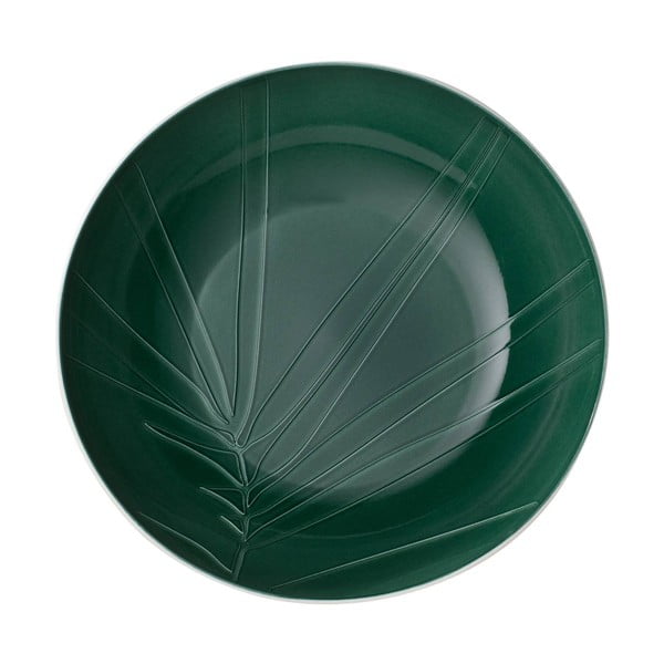 Bílo-zelená porcelánová servírovací miska Villeroy & Boch Leaf, ⌀ 26 cm