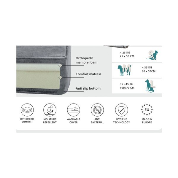 Světle hnědá matrace pro psa 80x55 cm – Madison-image-1