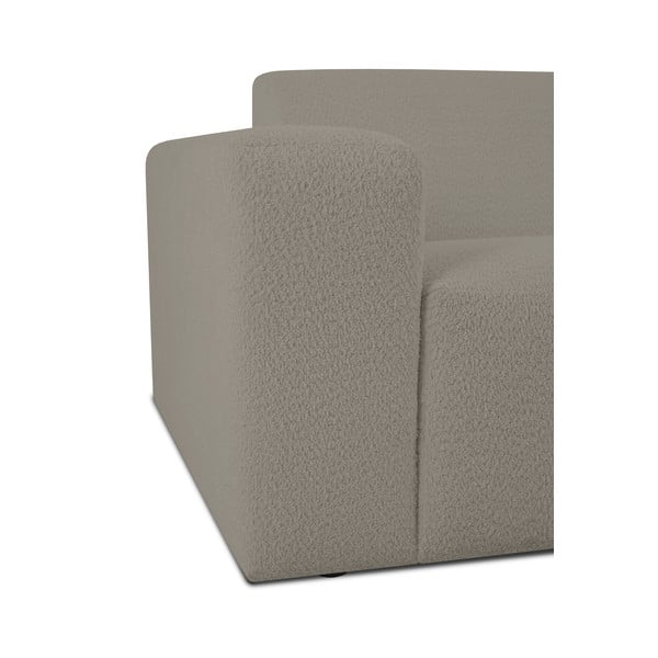 Světle hnědá rohová pohovka z textilie bouclé (pravý roh) Roxy – Scandic-image-3